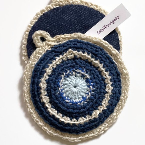 Crochet Pot Holders, Crochet Farmhouse Gift, Thick Pot Holders - Picture 9 of 9